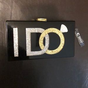 C RSVP Bridal Black Square Bag